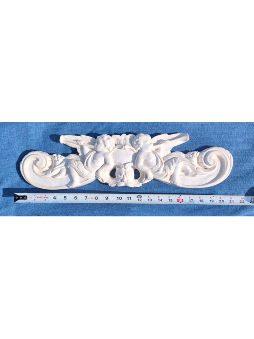 Victorian Cherubs|Angels| Frieze Bisque |Wall Plaque 20.5" Antique Reproduction - Picture 12 of 15